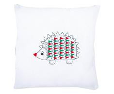 Vervaco Stickpackung für Stickkissen vorgedruckt Klassische Stickerei, Baumwolle, weiß, 40 x 40 x 0,3 cm