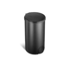 Ninestars können die Original Fuß Wasserhahn Automatischer Bewegungsmelder Trash, Black Steel, 11.9 Gal