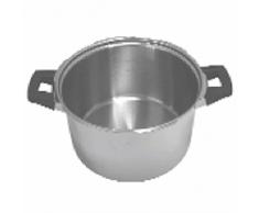 KUHN RIKON Topfunterteil mit Seitengriff für Dampfreiniger aus Hotelstahl, Durchmesser 28 cm, 12 Liter, 1815