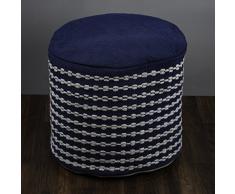 Rizzy Home P10841 Hocker, 48 x 48 cm, Weiß