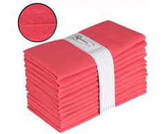 Ramanta Home Stoffservietten, 12 Stück, verschiedene Farben und Größen 18x18 Every Day Napkin korallenrot