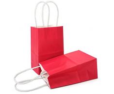 AZOWA Geschenktüten aus Kraftpapier mit Henkeln