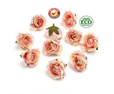 fake flowers heads Kunstblumen Köpfe Pfingstrose Blumen Kopf Seidenblumen Hochzeit Dekoration DIY Girlande Handwerk Blume 25 Stück Rose