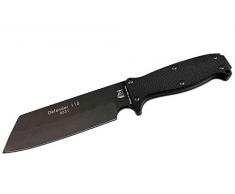 Eickhorn - Outdoormesser | Defender 110 Schwarz | Klingenlänge: 11,9 cm |Arbeitsmesser - Werkzeug - Survival - Solingen - Germany | Feststehende Klinge - Robust - rostfrei - scharf