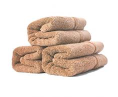 sense gnosis Super Soft Handtücher Ultra saugstark Quick Dry Premium 100 Prozent Baumwolle Luxus Handtuch Set (13-inch-by-29-inch), 3 Stück Modern Khaki