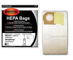 Typ W HEPA ALLERGY Staubbeutel Passform riccar Brillance BRLP BRLD BRLS Simplicity Wiederhergestellt SCRP SCRD scrs SCRD. Fetch Handstaubsauger weiß