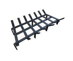 Kaminrost mit hoher Flamme – strapazierfähiger verstärkter Solider Stahl Feuerrost für den Außenbereich Feuerstelle Holz Ofen Kaminholzhalter schwarz 27 Inch