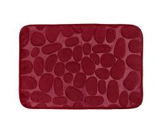 uxcell Badvorleger, 61 x 40,6 cm, Flanellstoff, Memory-Foam-Füllung, waschbar, rutschfest, saugfähig, für Badezimmer, Küche, Tür, Schuhregal 24 x 16 burgunderfarben