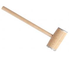 Home Fleischklopfer, Holz, Köpfe aus Aluminium, 32 cm