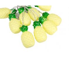 OOTB Lichterkette, Ananas, mit 10 warmweißen LED, Kunststoff, Gelb, 17 x 18 x 6.5 cm