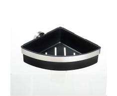AMARE Duschkorb, Edelstahl, Schwarz/Silber, 31