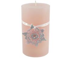 Magic Candle World Candles Lotus Stumpenkerze. Handbemalte Sterne mit Kristallen verziert. Winterkerze, Advent, Adventskranz, Weihnachts Deko.