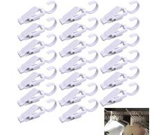 KABB HS-0064 Wäscheklammern, superstark, Kunststoff, drehbar, 10,9 cm (4,3 Zoll), Weiß, M, 20 Stück