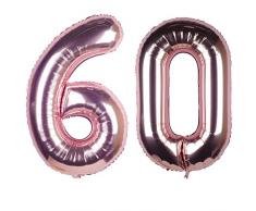 ZOOYOO Luftballons mit Zahlenmotiv, 101,6 cm, Rotgold No.60