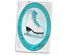 3D Rose Figur Mädchen Rule hellblau Skate Handtuch Sport Handtuch 15x22