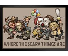 Big Chris Light Horror Filmposter Foundry Where The Scary Things Are 14x20 inches Framed Poster