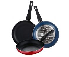 BERGNER 3-teiliges Pfannenset (20+24+28cm) aus gepresstem Aluminium, induktionsgeeignet, Jumpy