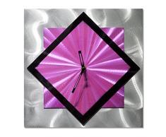 Pure² Quadratisch Uhr Metall Wand Kunst, –, Blau funktionierenden Uhr der 30,5 x 30,5 cm ist die Perfekte Abstrakt Wandbehänge für Terrassen Diagonal Violett