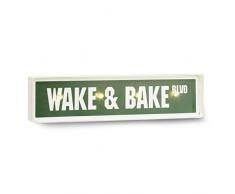 Bey-Berk Wake & Bake Schild, LED beleuchtet, Wandmontage