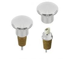 Flaschenverschluss mit Ausgießer 8x5 cm 2 teilig aus Silber Plated versilbert