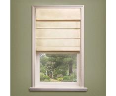 CHICOLOGY Raffrollo, Standard-Kordelzug, weicher Stoff, 58,4 cm B x 162,2 cm H, Sahara Sandstone (Privatsphäre & 100% Baumwolle)