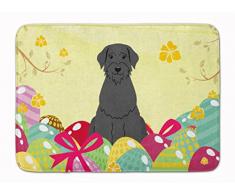 Carolines Treasures Fußmatte, Ostereier, Riesenschnauzer, maschinenwaschbar, Memory-Schaumstoff, Mehrfarbig