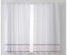 Cardenal Textil Küchenvorhang, Voile Pack 2 100 x 140 cm dunkelviolett