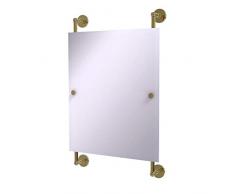 Allied Brass Prestige Skyline Collection Rectangular Frameless Rail Mounted Mirror Wandspiegel, Messing unlackiert