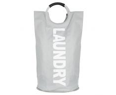 klappbar Pop Up College Camping Home Wäschesammler Beutel für schwere Verwenden mit Legierung Griffe hellgrau