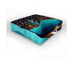 Society6 SpaceFrogDesigns Indigo Desert Night Indoor / Outdoor Bodenkissen