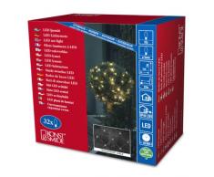 Konstsmide 3748-103 LED Lichternetz / für Außen (IP44) / 24V Außentrafo / 32 warm weiße Dioden / transparentes Kabel