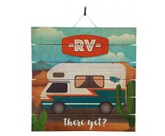 Impressum Plus RV ES Noch? Inspirierende Distressed Holz Schild von, 30,5 x 30,5 cm Rustikal Home Decor Gedenktafel mit Kleiderbügel 48–01650