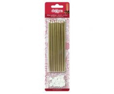 dekora Geburtstagskerzen 13 cm Gold