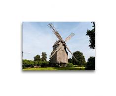 Premium Textil-Leinwand 45 x 30 cm Quer-Format Bockwindmühle, Windmühle, Wehe | Wandbild, HD-Bild auf Keilrahmen, Fertigbild auf hochwertigem Vlies, Leinwanddruck von Barbara Boensch