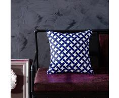 TAOSON Baumwolle Bestickt Kissen cover-s20501 18x18(45x45cm) S101 Navy Blue