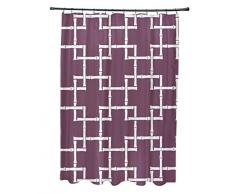 E-design Bambus 1, geometrische Print Vorhang für die Dusche, Violett