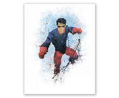 PGbureau Bucky Poster – Superhelden-Aquarell-Design – Wandbild für Jungen – Geburtstagsgeschenk für Kinder 8x10