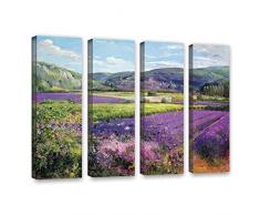 Artwall Kunstdruck auf Leinwand Timothy Easton s Lavender Fields in Old Provence 36x48