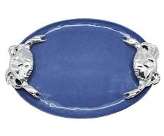 MARIPOSA Serviertablett mit Kobaltgriff, Blau