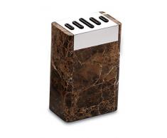 Rockingham Forge Leeres, Aufrechtes Messerblock aus Marmor – Für 5 Messer geeignet, Braun