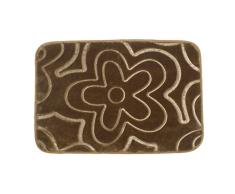 uxcell Badvorleger, 61 x 40,6 cm, Flanellstoff, Memory-Foam-Füllung, waschbar, rutschfest, saugfähig, für Badezimmer, Küche, Tür, Schuhregal 24 x 16 Kaffeebraun