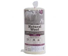 Fairfield Decke aus natürlicher Wolle, 100% Schafe, Queen Size, 228,6 x 274,3 cm, Weiß