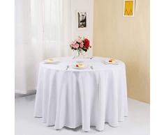 Zdada 182,9 cm schwarz rund Tischdecke, Polyester, Ausstellungen Party Empfang Bankett Tisch Cover 108 weiß