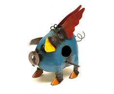 Rustikal Pfeil zum Aufhängen Flying Pig Vogelhaus, Multi