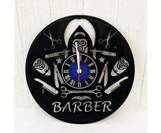 Prime Gifts for You Barber Shop Geschenk Wanduhr aus 12 Zoll / 30 cm Vintage Vinyl Schallplatte - Barber Shop Geschenk für Männer Jungen Ehemann - Friseur Merchandise