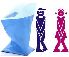 Camping tragbare Toilettentasche, Urinflasche, Reisetopf, Trichter für Unisex, Herren, Frauen, Kinder, Auto, Stau, Unisex, 4 Stück., One Size