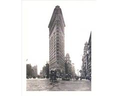 Buyartforless Flat Iron Building Turn of The Century Photograph 19.75x15.5 Art Print Poster Wall Decor New York City Vintage Antique Horse and Buggy