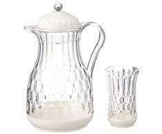 Fairland Acryl-Krug mit Wabenstruktur, 81 oz. & 6 Stück Tumbler 284 ml beige