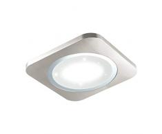 EGLO PUYO-S Aufbauleuchte, Stahl, 28 W, nickel-matt, chrom