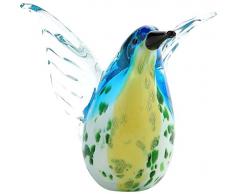 Diamond Star Glasfigur Vogel, 12,7 x 12,7 x 11,4 cm, Blau